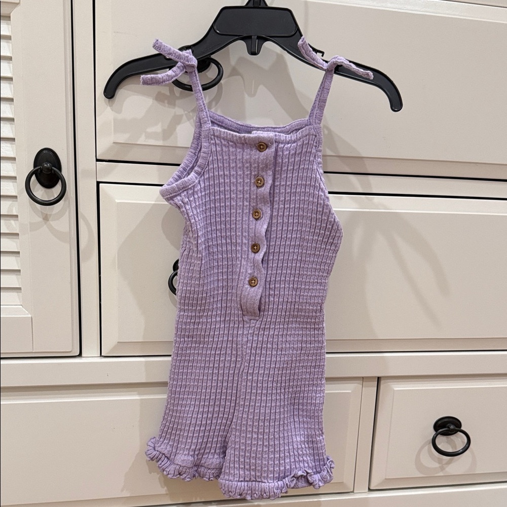 Zara Kids Purple Ribbed Bodysuit